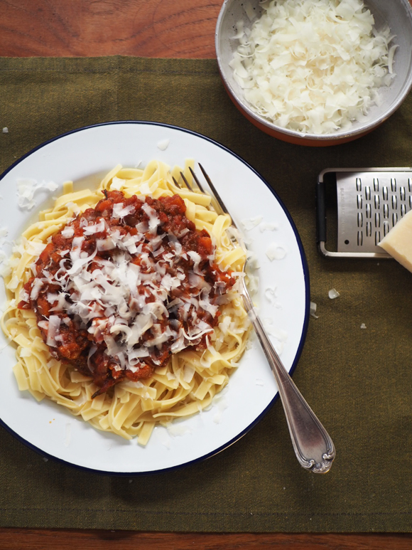 Tagliatelli al ragú met stoofvlees