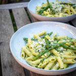 Penne met daslookpesto