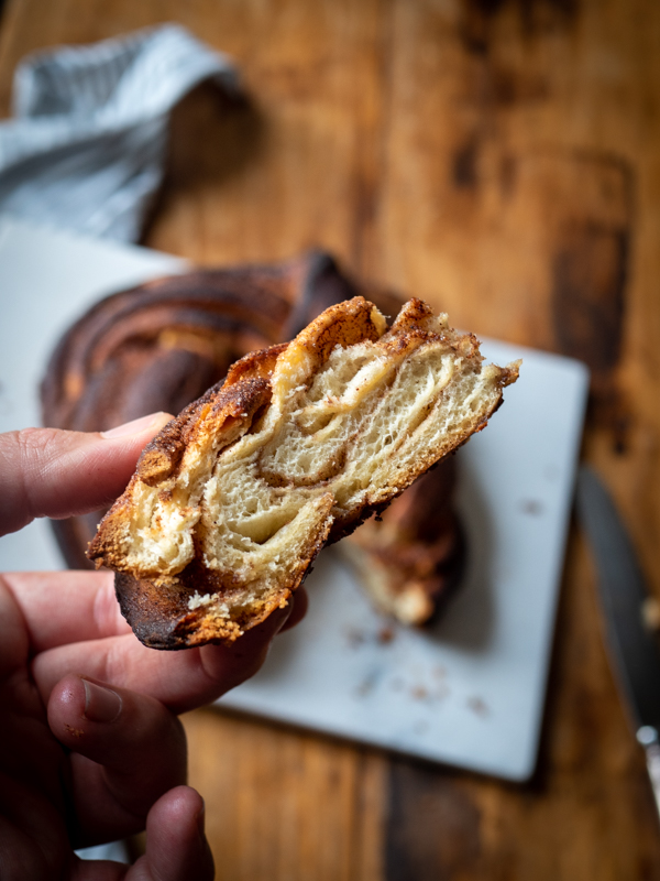 Spelt broodvlecht met speculaasvulling