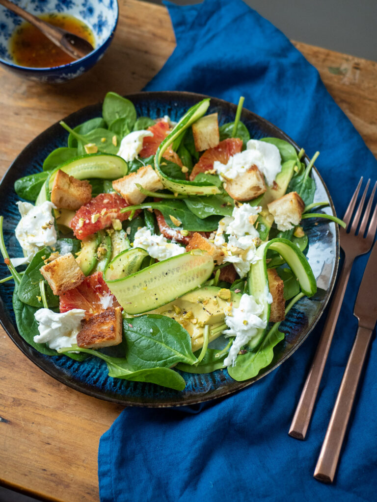 Salade met bloedappelsien en burrata